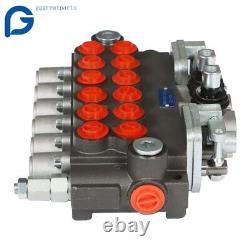 Hydraulic Backhoe Directional Control Valve with 2 Joysticks, 6 Spool, 11 GPM