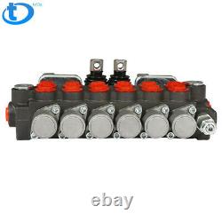 Hydraulic Backhoe Directional Control Valve with 2 Joysticks, 6 Spool, 11 GPM