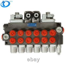 Hydraulic Backhoe Directional Control Valve with 2 Joysticks, 6 Spool, 11 GPM