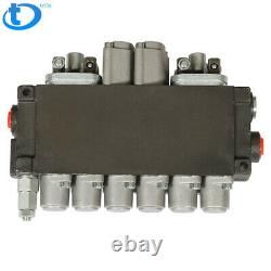 Hydraulic Backhoe Directional Control Valve with 2 Joysticks, 6 Spool, 11 GPM