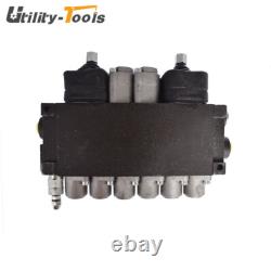 Hydraulic Backhoe Directional Control Valve with 2 Joysticks, 6 Spool, 11 GPM New