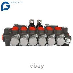 Hydraulic Backhoe Directional Control Valve with 2 Joysticks, 6 Spool, 11 GPM New