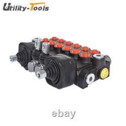 Hydraulic Backhoe Directional Control Valve with 2 Joysticks, 6 Spool, 11 GPM New