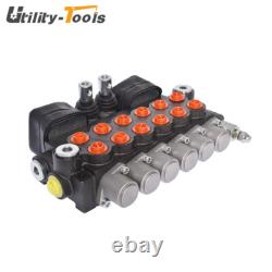 Hydraulic Backhoe Directional Control Valve with 2 Joysticks, 6 Spool, 11 GPM New
