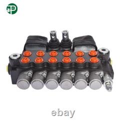 Hydraulic Backhoe Directional Control Valve with 2 Joysticks, 6 Spool, 11 GPM US