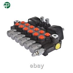 Hydraulic Backhoe Directional Control Valve with 2 Joysticks, 6 Spool, 11 GPM US