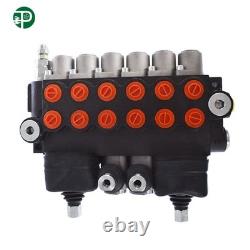 Hydraulic Backhoe Directional Control Valve with 2 Joysticks, 6 Spool, 11 GPM US