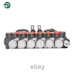 Hydraulic Backhoe Directional Control Valve with 2 Joysticks, 6 Spool, 11 GPM US