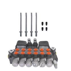 Hydraulic Backhoe Directional Control Valve with 2 Joysticks, 6 Spool, 21 GPM