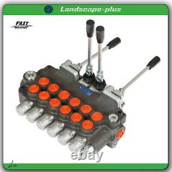 Hydraulic Backhoe Directional Control Valve with 2 Joysticks, 6 Spool, 21 GPM