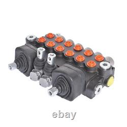 Hydraulic Backhoe Directional Control Valve with 2 Joysticks, 6 Spool, 21 GPM