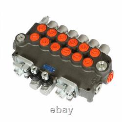 Hydraulic Backhoe Directional Control Valve with 2 Joysticks, 6 Spool, 21 GPM