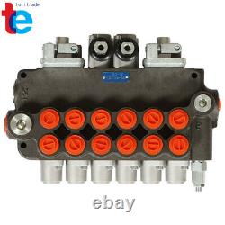 Hydraulic Backhoe Directional Control Valve with 2 Joysticks, 6 Spool, 21 GPM