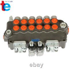 Hydraulic Backhoe Directional Control Valve with 2 Joysticks, 6 Spool, 21 GPM