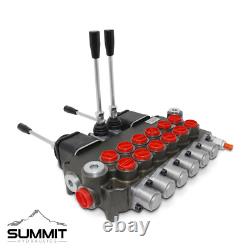 Hydraulic Backhoe Directional Control Valve with 2 Joysticks, 6 Spool, 21 GPM Hydraulic Backhoe Directional Control Valve with 2 Joysticks, 6 Spool, 21 GPM
