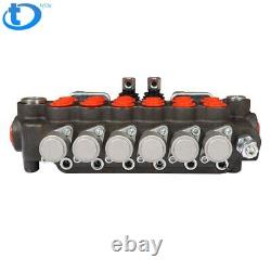 Hydraulic Backhoe Directional Control Valve with 2 Joysticks, 6 Spool, 21 GPM