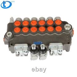 Hydraulic Backhoe Directional Control Valve with 2 Joysticks, 6 Spool, 21 GPM