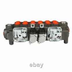 Hydraulic Backhoe Directional Control Valve with 2 Joysticks, 6 Spool, 21 GPM