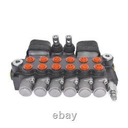 Hydraulic Backhoe Directional Control Valve with 2 Joysticks, 6 Spool, 21 GPM