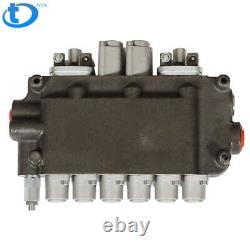 Hydraulic Backhoe Directional Control Valve with 2 Joysticks, 6 Spool, 21 GPM