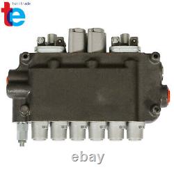 Hydraulic Backhoe Directional Control Valve with 2 Joysticks, 6 Spool, 21 GPM