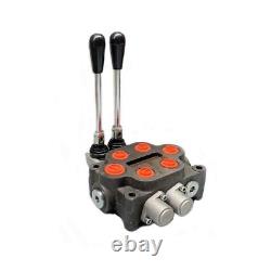 Hydraulic Backhoe Directional Control Valve with Joysticks, 2 Spool, 25 GPM