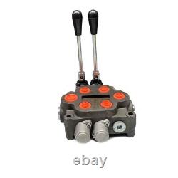 Hydraulic Backhoe Directional Control Valve with Joysticks, 2 Spool, 25 GPM