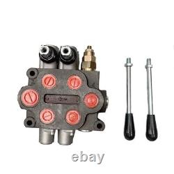 Hydraulic Backhoe Directional Control Valve with Joysticks, 2 Spool, 25 GPM