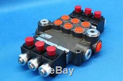 Hydraulic Bank Motor 3 Spool Bank Solenoid Control Valve 50 Lpm 12v