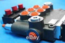 Hydraulic Bank Motor 3 Spool Bank Solenoid Control Valve 50 Lpm 12v