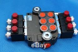 Hydraulic Bank Motor 3 Spool Bank Solenoid Control Valve 50 Lpm 12v