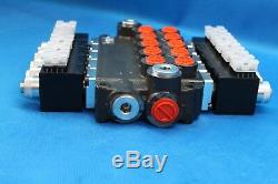 Hydraulic Bank Motor 5 Spool Bank Solenoid Control Valve 50 Lpm 12 V