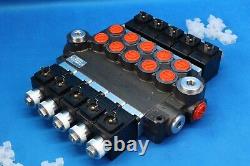 Hydraulic Bank Motor 5 Spool Bank Solenoid Control Valve 50 Lpm 24 V