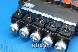 Hydraulic Bank Motor 5 Spool Bank Solenoid Control Valve 50 Lpm 24 V