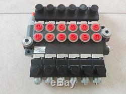 Hydraulic Bank Motor 6 Spool Bank Solenoid Control Valve 50 Lpm 12v