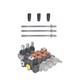Hydraulic Control 3 Spool Valve Double Acting 13 GPM 3600 PSI SAE Ports