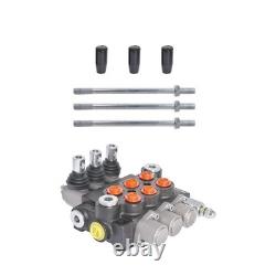 Hydraulic Control 3 Spool Valve Double Acting 13 GPM 3600 PSI SAE Ports
