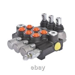 Hydraulic Control 3 Spool Valve Double Acting 13 GPM 3600 PSI SAE Ports