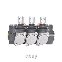 Hydraulic Control 3 Spool Valve Double Acting 13 GPM 3600 PSI SAE Ports