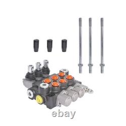 Hydraulic Control 3 Spool Valve Double Acting 13 GPM 3600 PSI SAE Ports