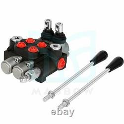Hydraulic Control Valve 2 Spool 11GPM Double Acting Tractor Loader With Joystick