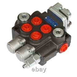 Hydraulic Control Valve 2 Spool 11GPM Double Acting Tractor Loader With Joystick