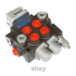 Hydraulic Control Valve 2 Spool 11GPM Double Acting Tractor Loader With Joystick