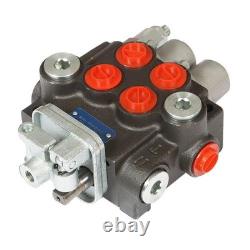 Hydraulic Control Valve 2 Spool 11GPM Double Acting Tractor Loader With Joystick
