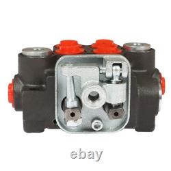 Hydraulic Control Valve 2 Spool 11GPM Double Acting with Conversion Plug