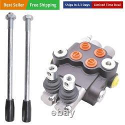 Hydraulic Control Valve, 2 Spool 11 GPM 3625 PSI SAE Ports, Double Acting Hyd