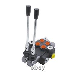 Hydraulic Control Valve, 2 Spool 11 GPM 3625 PSI SAE Ports, Double Acting Hyd