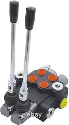 Hydraulic Control Valve, 2 Spool 11 GPM 3625 PSI SAE Ports, Double Acting Hyd