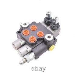 Hydraulic Control Valve, 2 Spool 11 GPM 3625 PSI SAE Ports, Double Acting Hyd