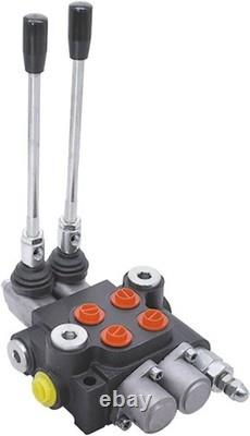 Hydraulic Control Valve, 2 Spool 11 GPM 3625 PSI SAE Ports, Double Acting Hyd